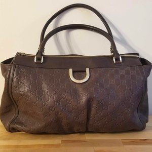 Gucci D Ring Tote Guccissima Leather Large